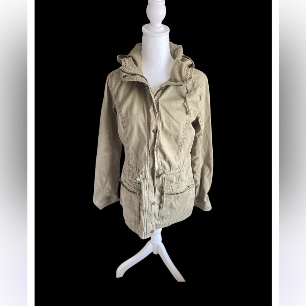 Women’s Hollister Jacket, olive, military, Grunge, size M